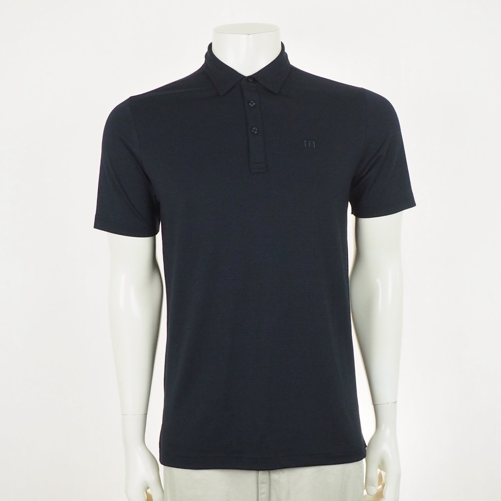New Travis Mathew The Heater Golf Polo Shirt Mens Small Black Performance Blend